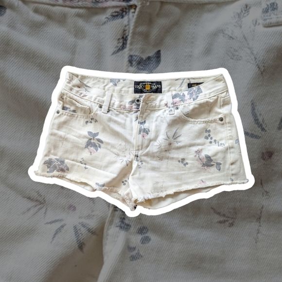 Lucky Brand Pants - Lucky Brand Floral Cut Off Short